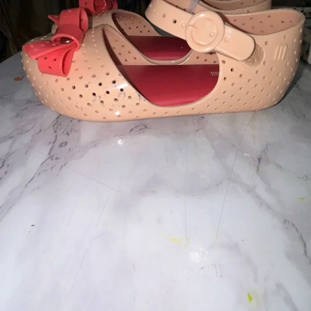 Mini Melissa Kids Furadinha Mary Jane Flat sz 10
